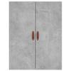 Vidaxl Display Cabinet, Concrete Grey 69.5X34X180 Cm Wood-Based Material
