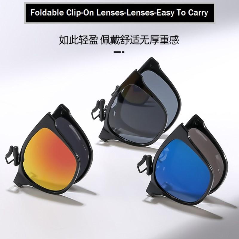 2/6pcs Clip On Sunglasses Men Women Car Driver Goggles UV400 Sun Glasses Anti Glare Vintage Square Glasses Oculos