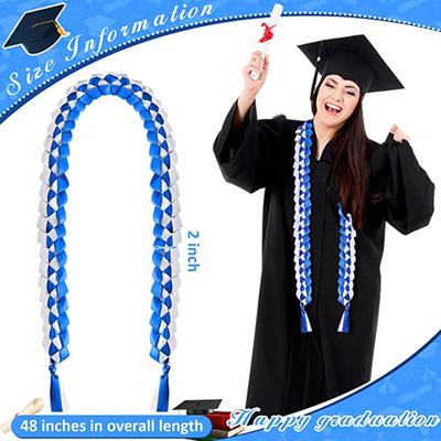 Creativity Solutions Graduation Lei Handmade Ribbon Lei Braided Necklace Graduation Perfect Gift For Graduation Party