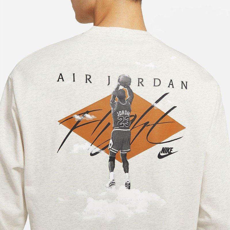 Jordan Sweatshirts Men's Ecru Crew Neck Moderate Regular DH8963-141