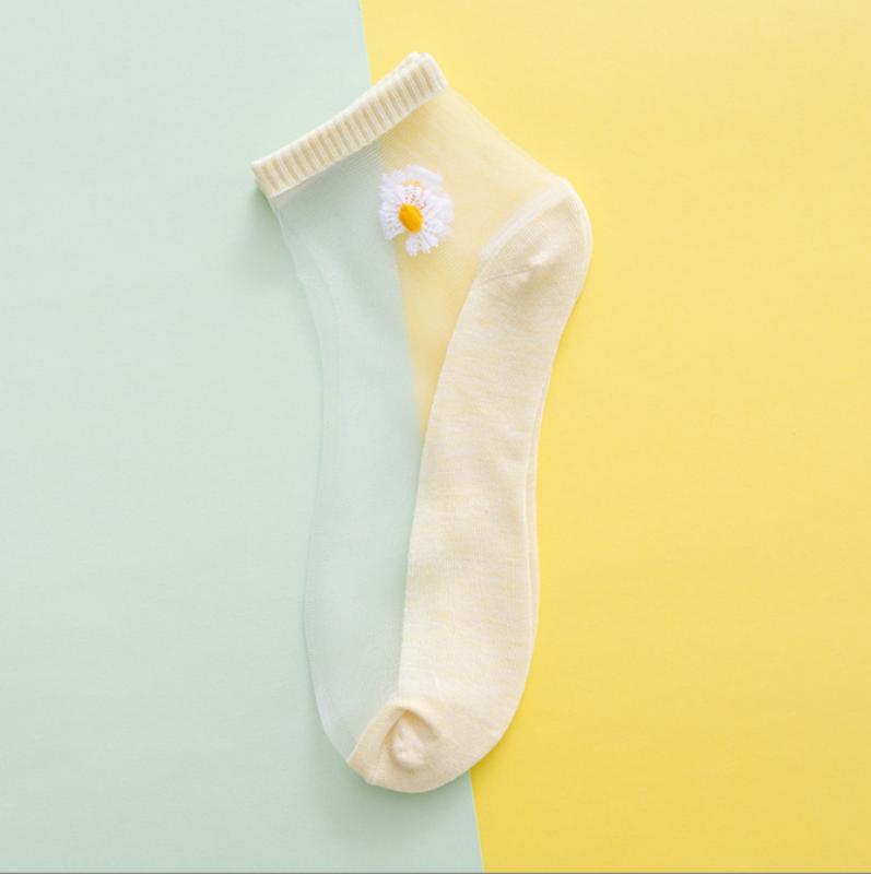 

Женские носки Чулки на хлопковой подошве Весна и лето Короткие чулки средней длины Впитывающие пот нескользящие носки Женские чулки и чулочно-носочные изделия