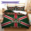 Name Custom Milwaukee Bucks Pattern Bedding Set Quilt Cover Pillowcase Home Decor Gift (1 * Duvet Cover + 2 * Pillowcase, Without Core)