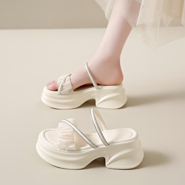 Fashion Female Shoes Slippers Women Summer Platform Slides Fashion 2025 Soft Luxury Scandals Slippers Casual Shoes Woman 2025 Platform P