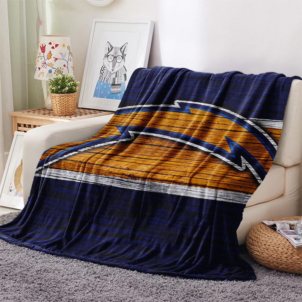 Los Angeles Chargers  Print Flannel Blanket, High quality Comfortable for All Seasons, Home Decor, Warmth and Comfort