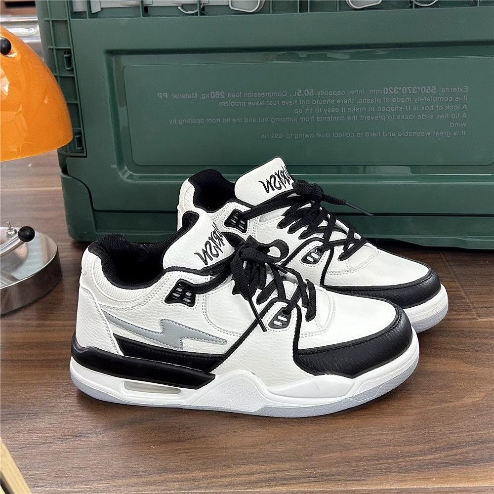 

Hong Kong style air cushion board shoes ins tide 2025 summer new student couple thick-soled sports casual white shoes women 35