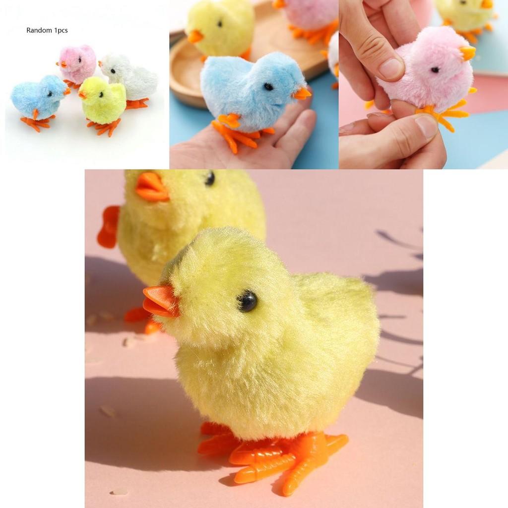 Fluffy Wind-up Chicken Dance Clockwork Plush Kids Toy