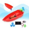 DIY Assemble Aerodynamic Boat Model Wind Power Speedboat Children Electronic Toy