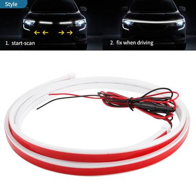SEAMETAL, luces Led que fluyen para capó de coche, tira de guía para capó de motor, barra de luces decorativa, faros delanteros para coche, luz de circulación diurna