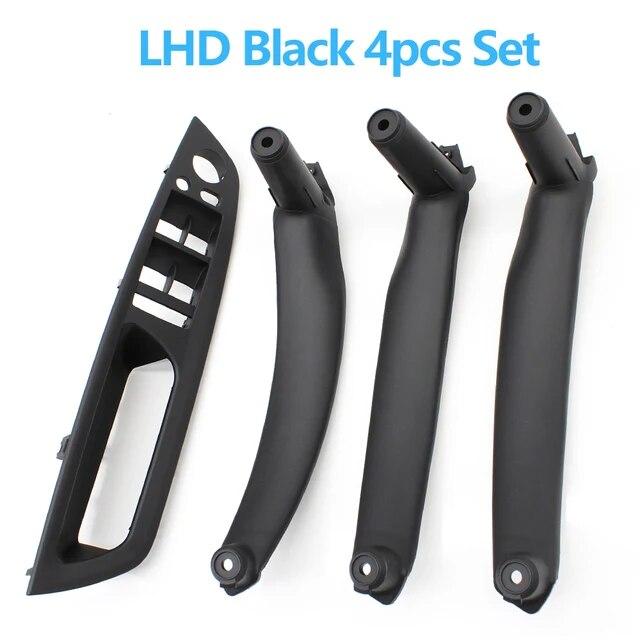 LHD RHD 4-teiliges Set Türfensterschalterblende Armlehnen-Zuziehgriffabdeckung Zierleiste Für BMW X5 X6 E70 E71 E72 2007-2014
