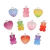 20Pcs Mixed Color Bear Heart Star DIY Charm Versatile Resin Pendants for Handmade Jewelry and Keychain Embellishments