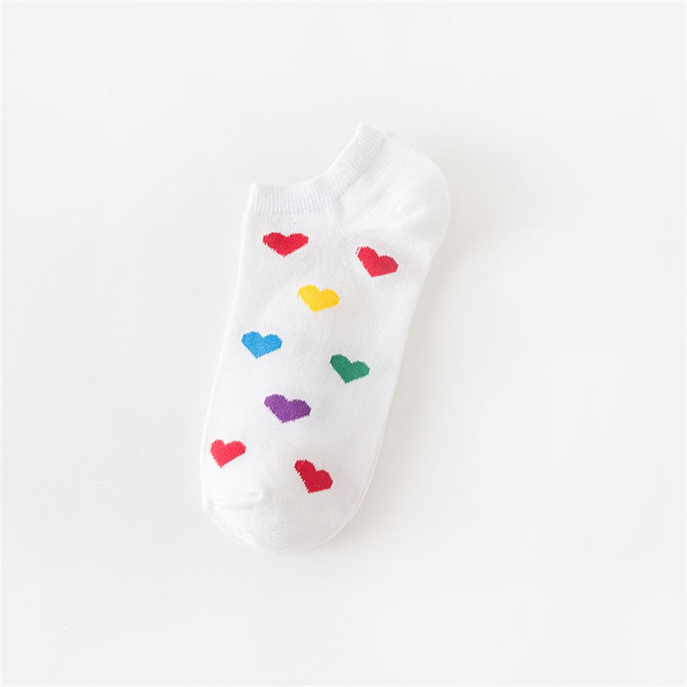 INS Lustige Cartoon Eier Socken Niedliche Mädchen Glückliche Tiere Früchte Lebensmittel Kurze Socken Omelett Erdbeere Ananas Regenbogenstreifen