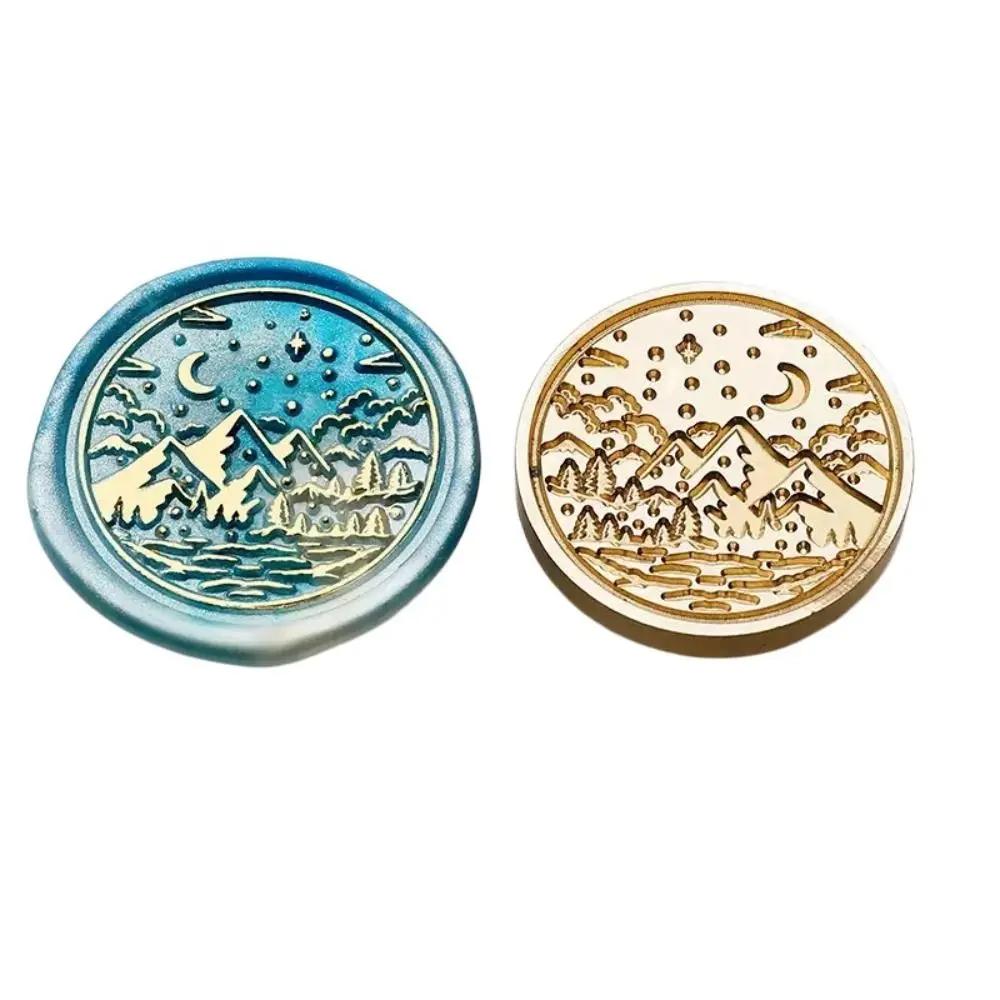 Butterfly Icon Wax Seal Stamp Replace Head Antique Metal Star Sky Pattern Sealing Wax Seals Head Retro Flowers