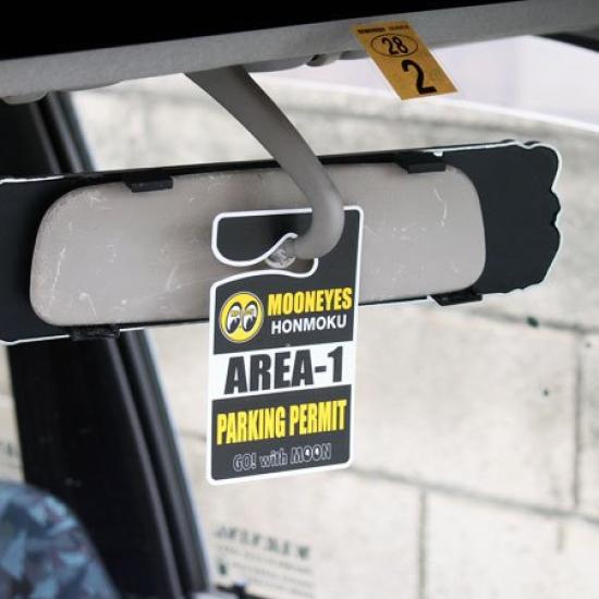 MOONEYES Parking Permit Black AREA-1 PP-MG464BK-MON