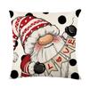 New Valentine's Day Red Letter Linen Double-Side Print Home Decoration Sofa Decoration Pillow Cover