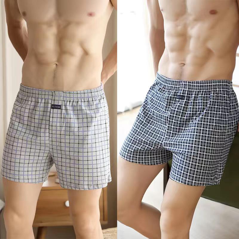 Men's Pure Cotton Loose High-Waist Boxer Shorts - Large Size Summer Underwear