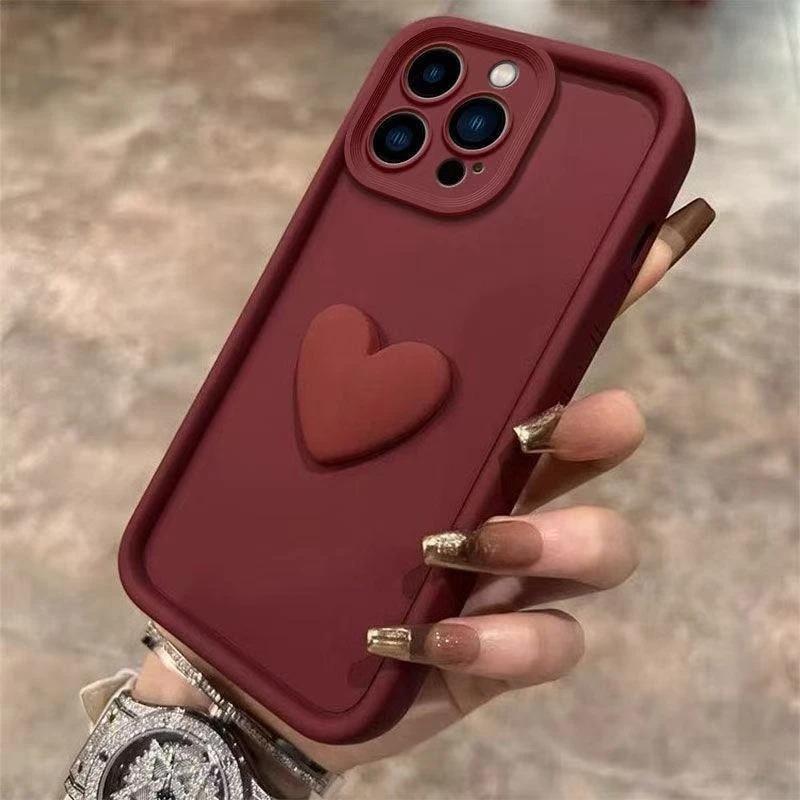 For Samsung Galaxy A16 M55 F55 C55 M54 F54 M51 M35 M34 A73 A72 4G 5G Phone Case Luxury Cute 3D Love Heart Silicone Cover