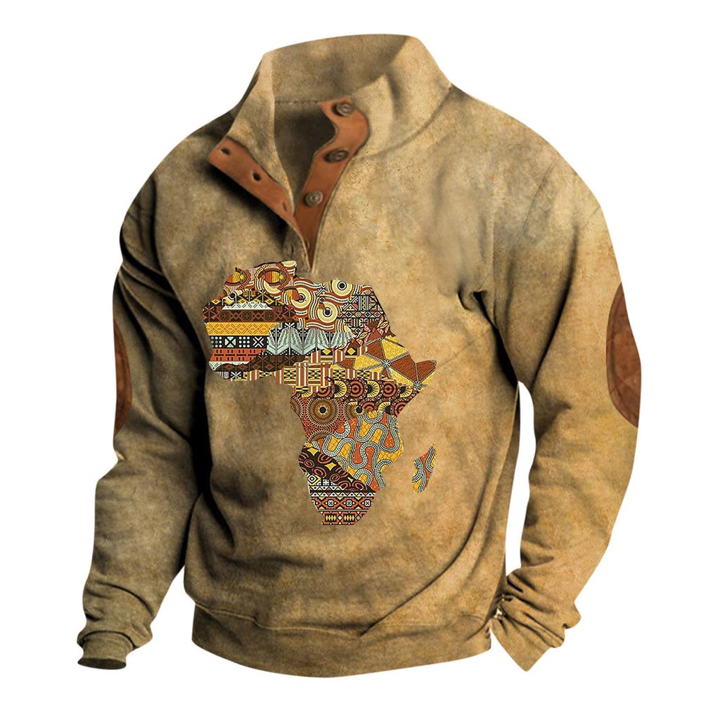 Das Herren-Sweatshirt mit Stehkragen im Frühling und Herbst ist ein Outdoor-Freizeitpullover