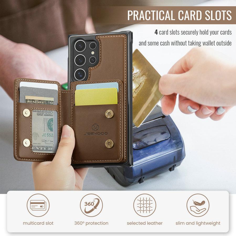 CaseMe for Samsung S25 Edge S24 FE A16 A15 A55 A53 Leather Phone Case RFID Wallet Detach Card Cover for Samsung S25 ultra Case
