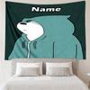 Custom Name We Bare Bears Print Tapestry, Backdrop, Easy Setup, Ideal for Bedroom, Office & Living Room, with Aesthetic Wall Hanging Decor.
