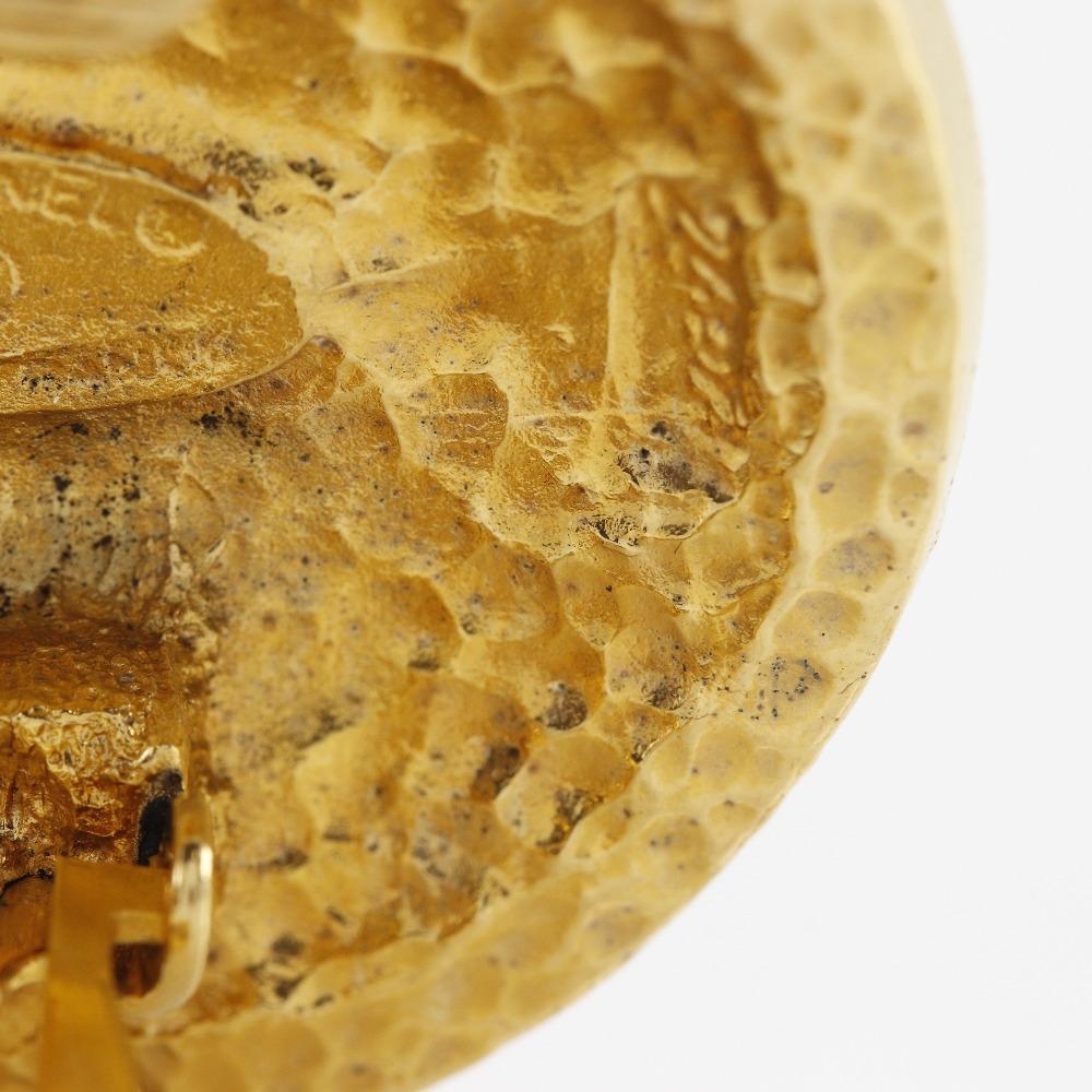 CHANEL COCO Mark Earring 31 RUE CAMBON vintage Plated Gold 26g Women Used