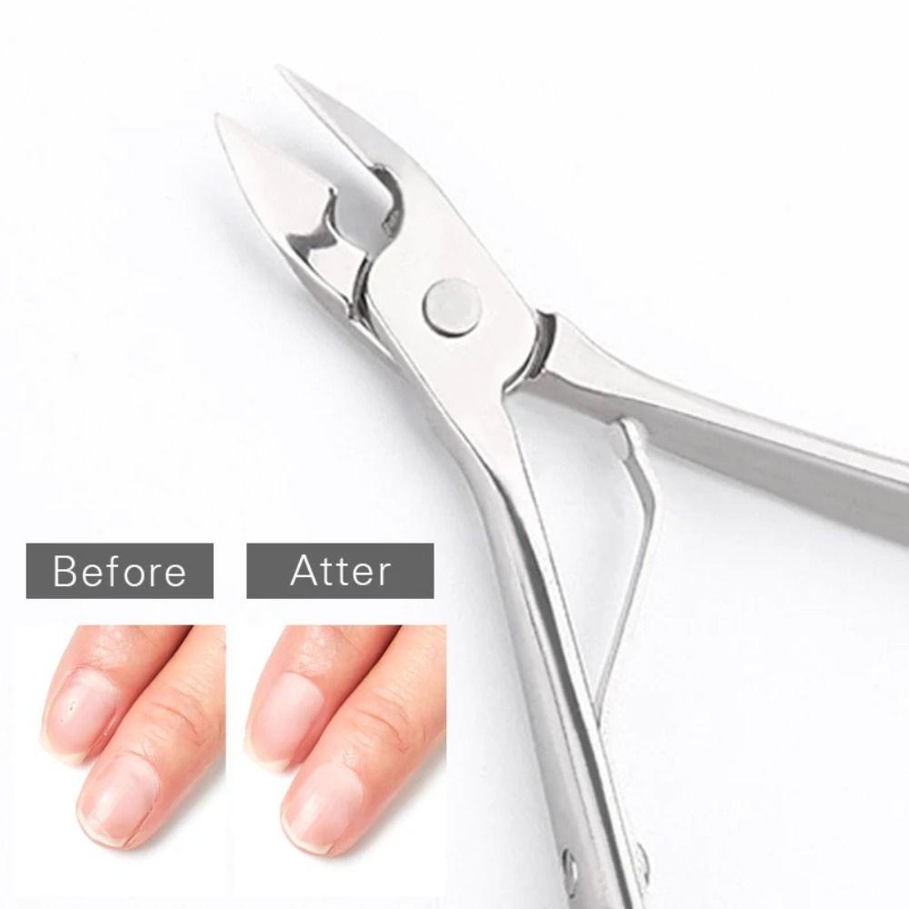 Durable Stainless Steel Nail Clippers Double Spring Professional Dead Skin Remover Cuticle Nipper for Nail Care Manicure Kits