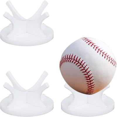 3pcs 3pcs Acrylic Hair Pin Displays Stand for Tennis White 5.4x5.4x2.9cm
