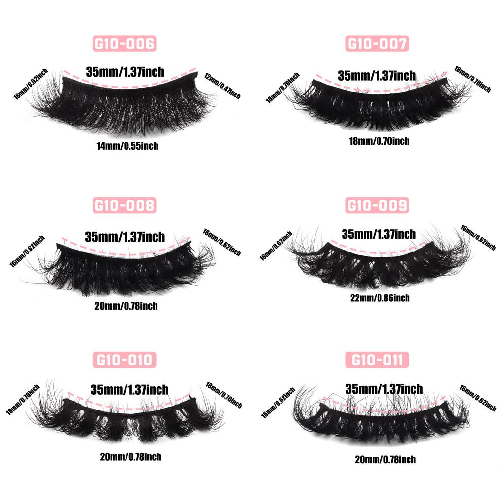 10 Pairs Of Thick Fried False Eyelashes Simulation Multi-Layer Natural Slender Curled Eyelashes