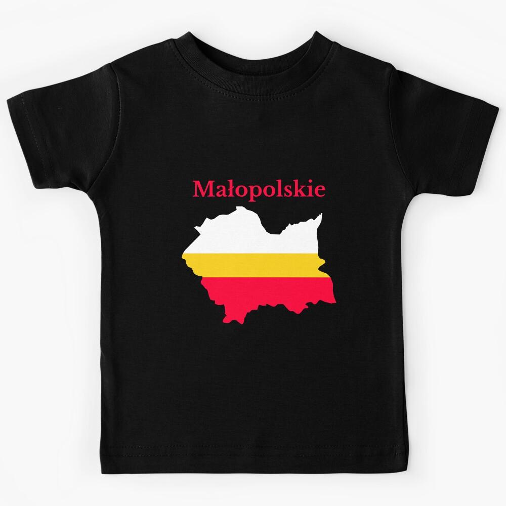 Lesser Poland Voivodeship Map Design, Poland Kids T-Shirt 110