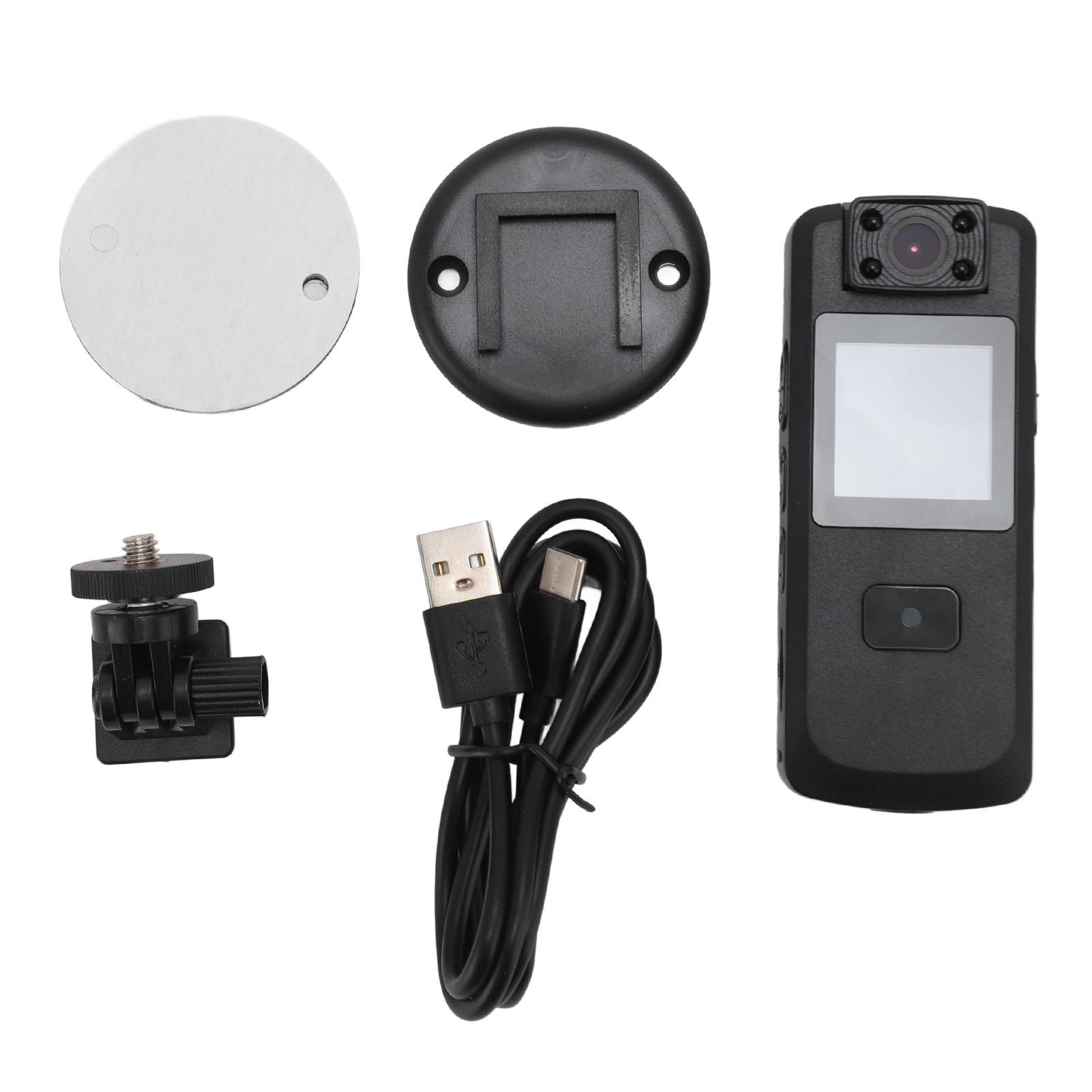 

Portable Video Recorder Clip On 1080P Pocket Video Recorder Night Vision Pocket Camcorder with 180