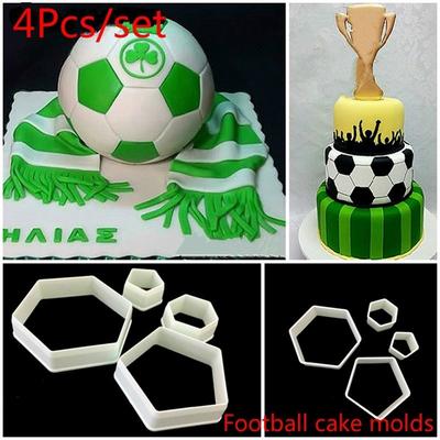 Fußball-Fondant-Ausstecher, Kunststoff-Ausstecher, Fondant-Formen, Kuchendekorationsformen, Jungen-Geburtstagskuchenformen