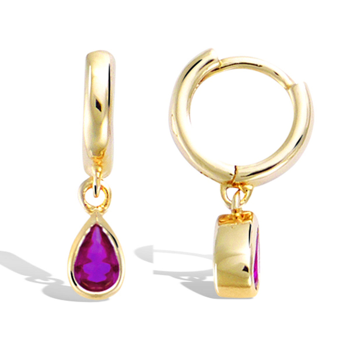 

Les Trésors De Lily [R5144] - Позолоченные серьги-кольца Sissi из розового золота - 8 мм - 6x4 мм