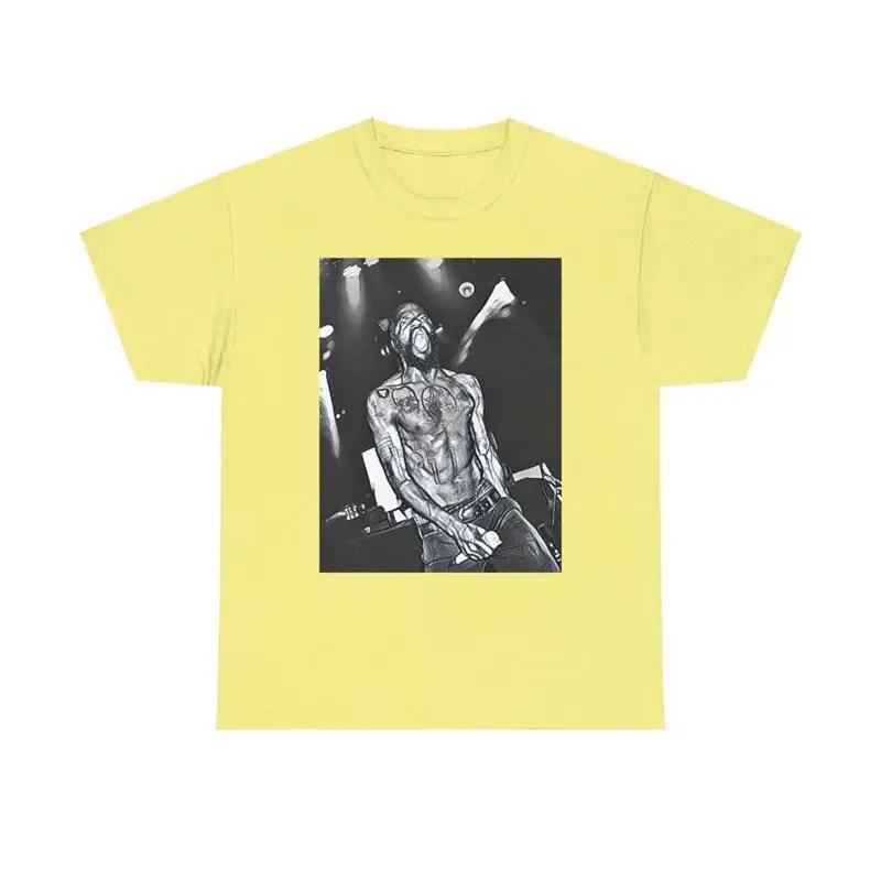 Mc Ride Death Grips Print Crew Heavy Cotton T Shirt