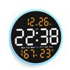 Led Clock Calendar Temperature Clock 25.5*25.5*3cm LED Wall Clock Memory Function Temperature Display Brightness Adjustment