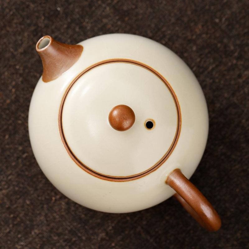 Set de ceai Ru kiln, ceainic ceramic portabil, cutie cadou pentru depozitarea ceștilor de ceai și cadouri de bunăstare pentru clienți.