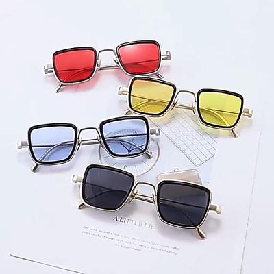New Vintage Metal Steampunk Sunglasses Men Women Square Sun Glasses For Men Women Stylish Retro Brand Shades Male Female UV400 EMA