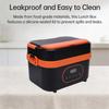 Elektrische Lunchbox 1,5L Selbstheizend Speisenwärmer Intelligenter Timer Wiederaufladbar Tragbar Lunchbox Abnehmbare Trennwand