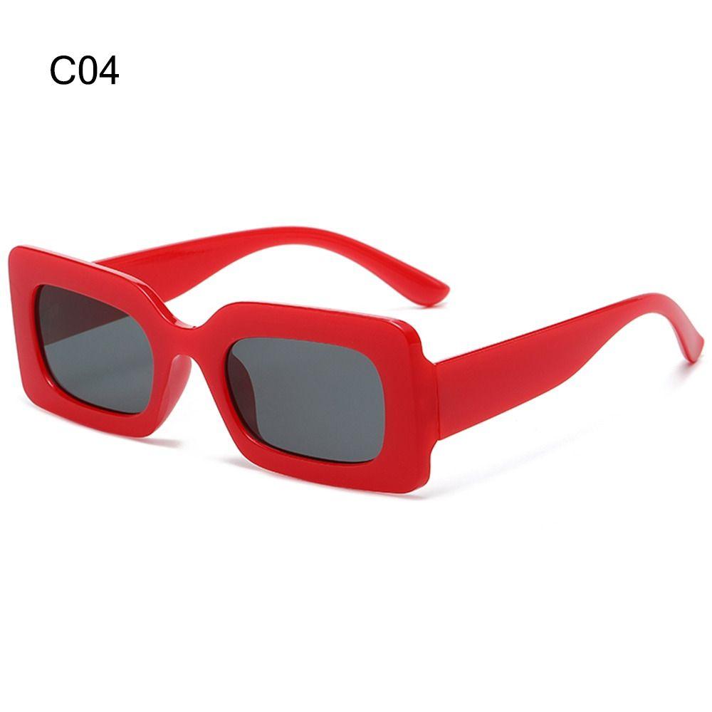 Candy Color Rectangle Sunglasses for Women Men Y2K Sun Glasses Vintage Shades Eyewear UV400 Protection 90’s Party Favors