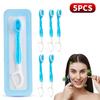 Mint flavored bead toothbrush, deeply cleanses the mouth, five in one mini brush, suitable for convenient travel and travel