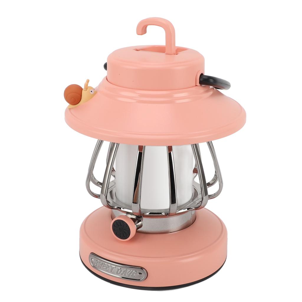 Retro Rechargeable Camping Lantern Infinite Dimming 3 Color Temperature Camping Lantern Portable Tent Light Emergency Light