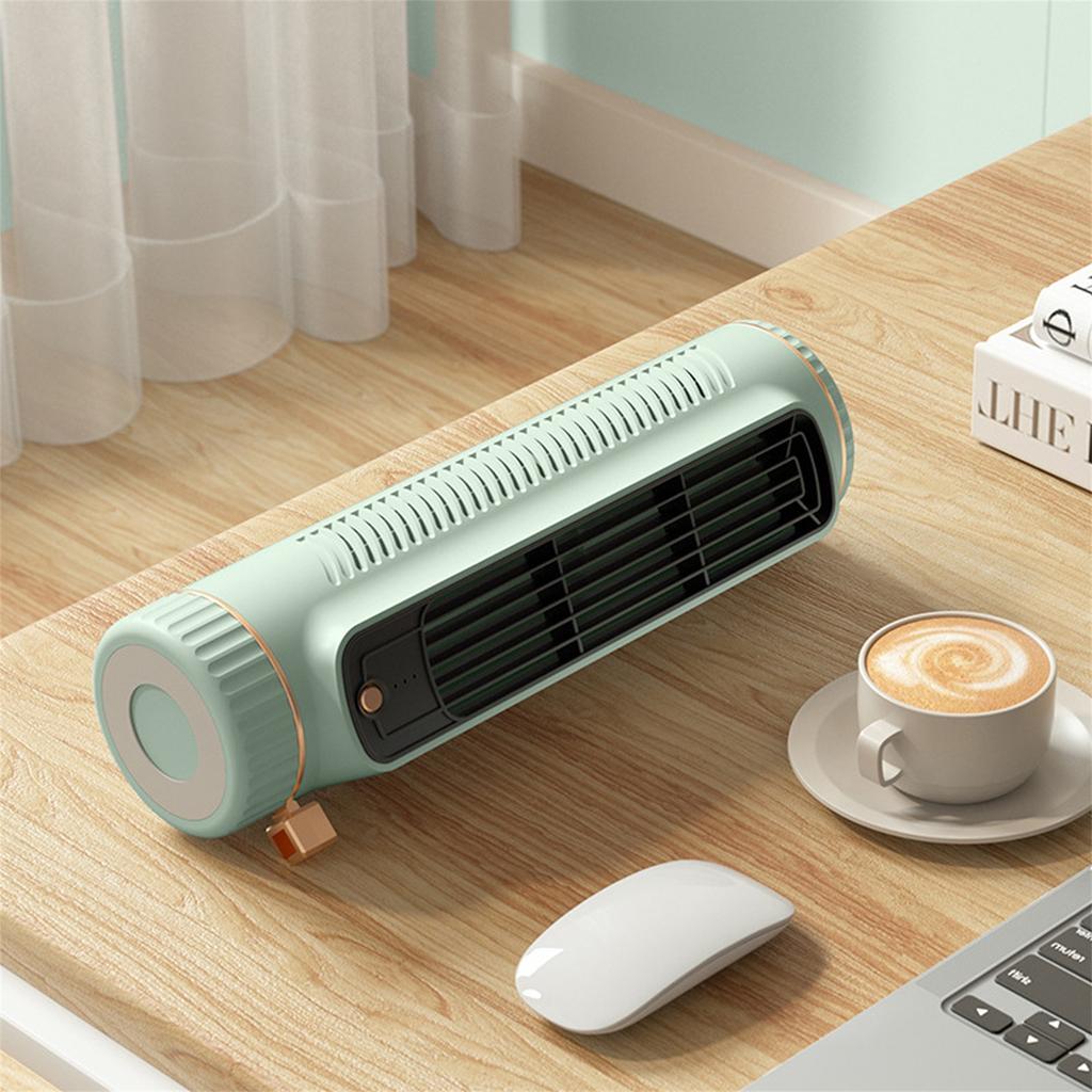 (Qunide) Quiet Tower Fan, Portable Automatic Remote Head Conditioner, Energy Saving High Efficiency USB Personal Mini Conditioner