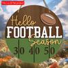2D Flat 20cm1pc Hello Football Season Round Wooden Wall Hanging Decor -Retro football sport Vintage Wooden Pendant, Good blessing atmosphere Home