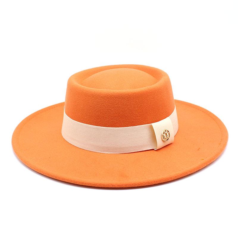 Hat Women'S Season Versatile Wool British Vintage French Celebrity Winter Felt Hat Hepburn Jazz Top Hat