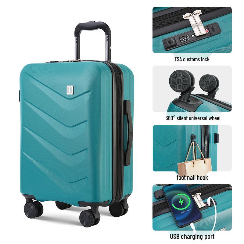 20-Zoll stoßfester Koffer: Langlebig, Große Kapazität, Diebstahlschutz, Handgepäck für Männer & Frauen