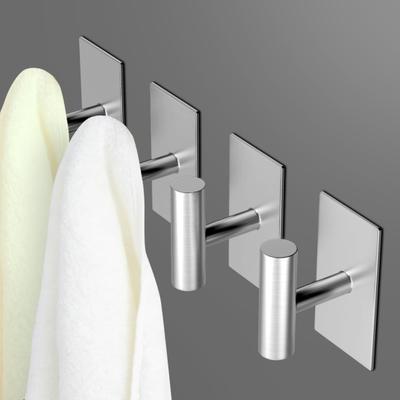 1/5Pcs Towel Hangers Storage Hooks Strong Load-bearing Simple Installation Self-Adhesive