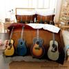Music Guitar Bedding Set Single Twin Full Queen King Size Anime Duvet Cover for Adult Kid Bedroom