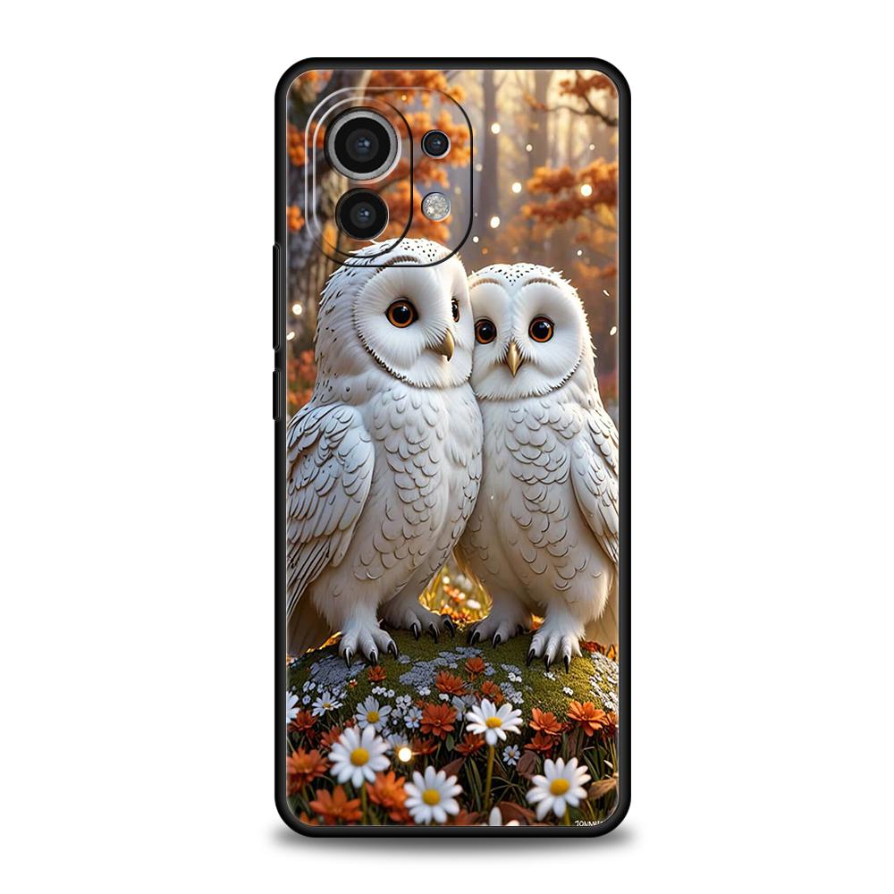 

Cute Owl Phone Case for Xiaomi Poco F6 F5 F4 F3 X6 X5 X4 X3 NFC M5 M4 M3 C51 C50 C55 GT 5G Soft TPU Cover Capas Fundas Coque Bag Xiaomi Poco F5
