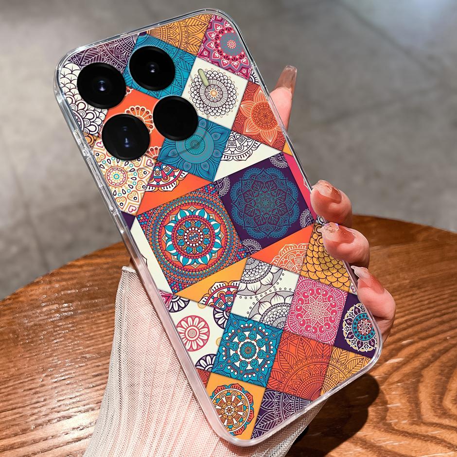 Case For Xiaomi17T 17Ultra Beautiful Flower Astronaut Anti-Fingerprint Transparent Shell For Xiaomi 17T 17 Ultra Coque Funda
