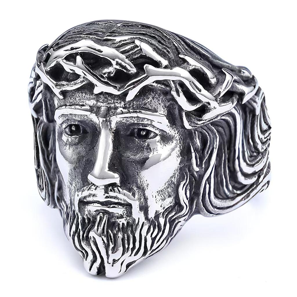 Creative Retro Ring Creative Person Avatar Men's Ring Fashion Pattern Jewelry