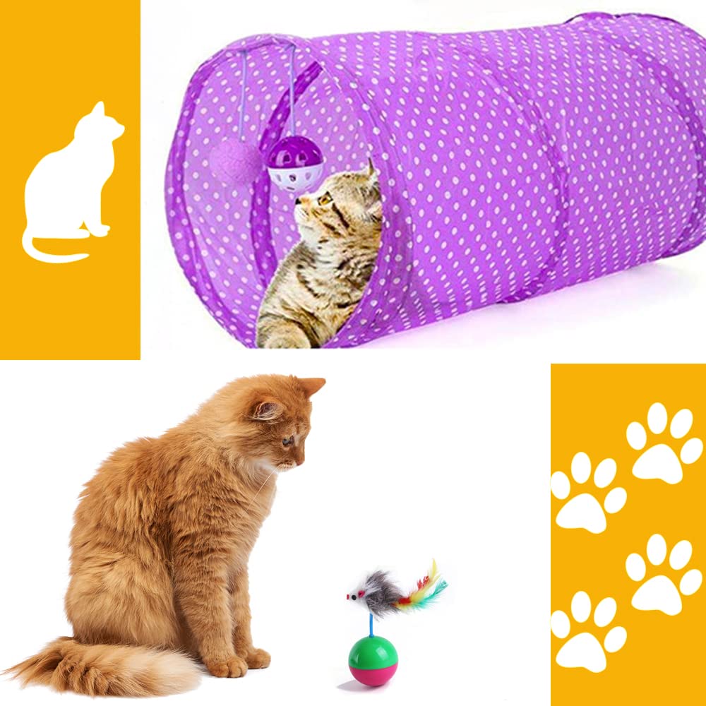 Cat Toy Tunnel Cat Ball Matatabi Plush Educational Toy Pet PetGround Set of 23