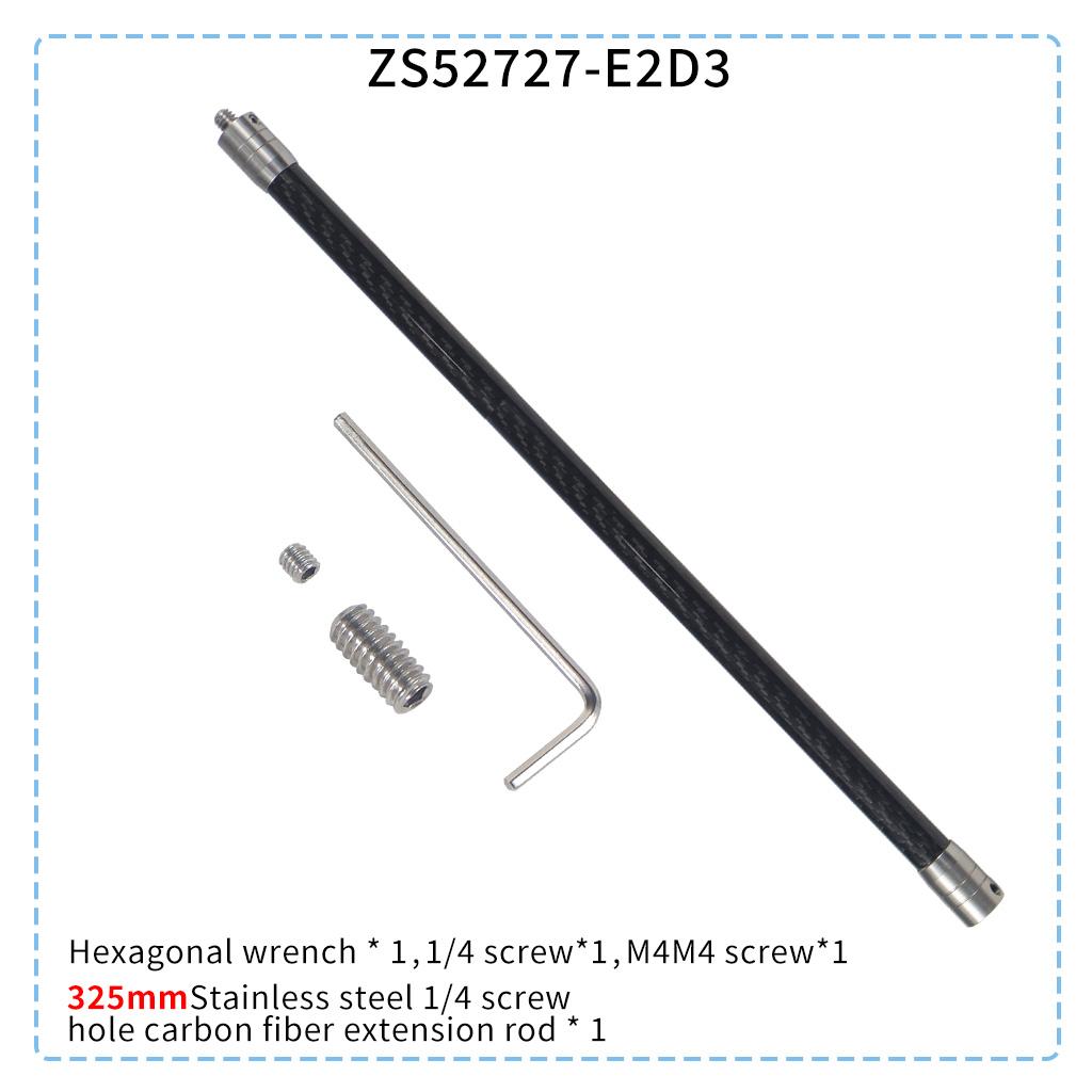 Carbon Fiber Extension Pole 1/4 Screw Selfie Stick 12mm Extended Rod for Gopro for DJI OSMO360 for Insta360 Camera FOV Mount 7